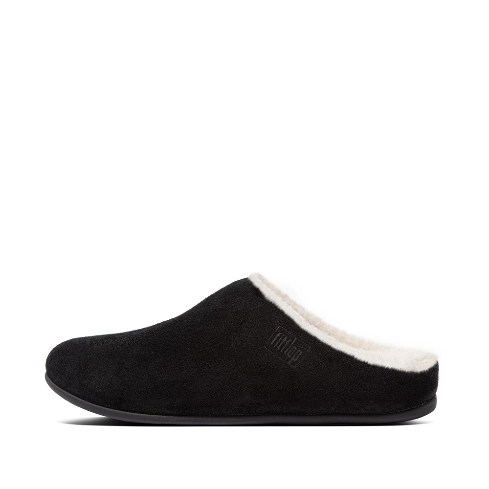 Fitflop Womens Slippers Black - Chrissie Shearling - IG0573816